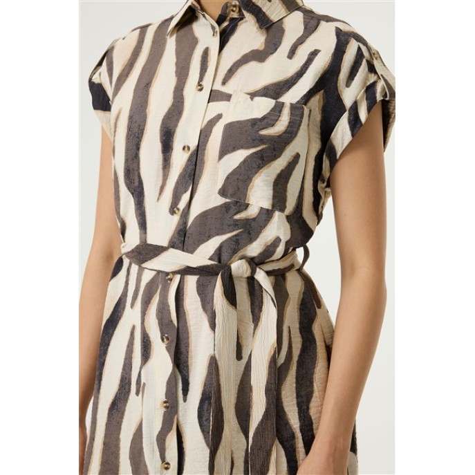 Garcia Jurk Tijger print Q260088 Turtledove 2 Bruin Garcia Jurk Tijger print Q260088 Turtledove 2 Bruin